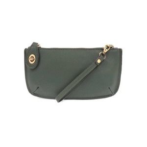 Joy Mini Crossbody Wristlet Clutch Womens Vegan Leather Festival Boho Green